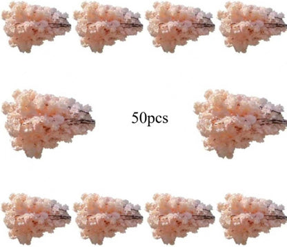 50 Pieces of Simulated Cherry Blossom Branches (deep Pink)