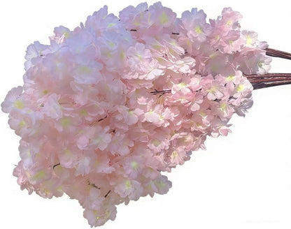50 Pieces of Simulated Cherry Blossom Branches (deep Pink)