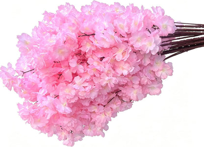 50 Pieces of Simulated Cherry Blossom Branches (deep Pink)