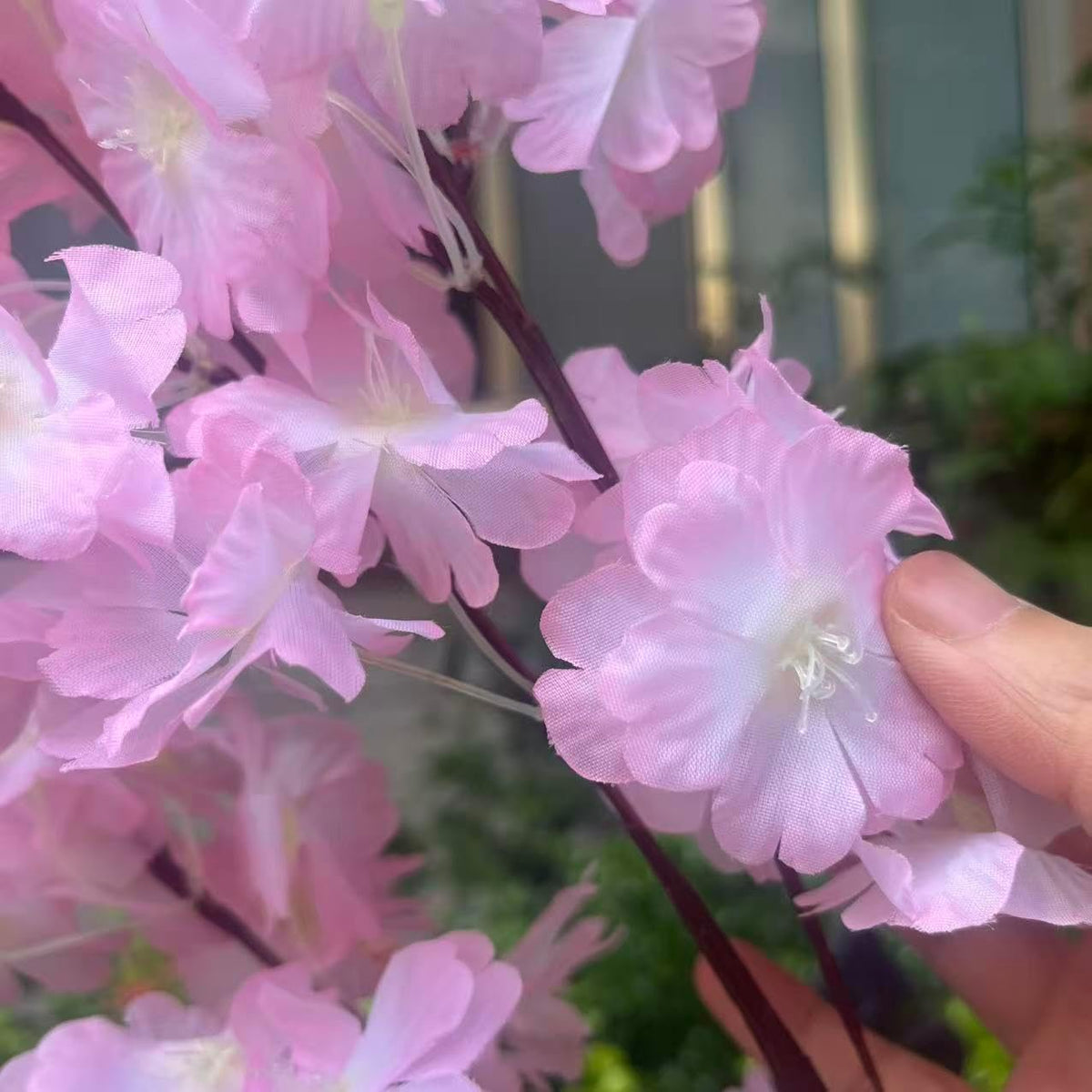 50 Pieces of Simulated Cherry Blossom Branches (deep Pink)