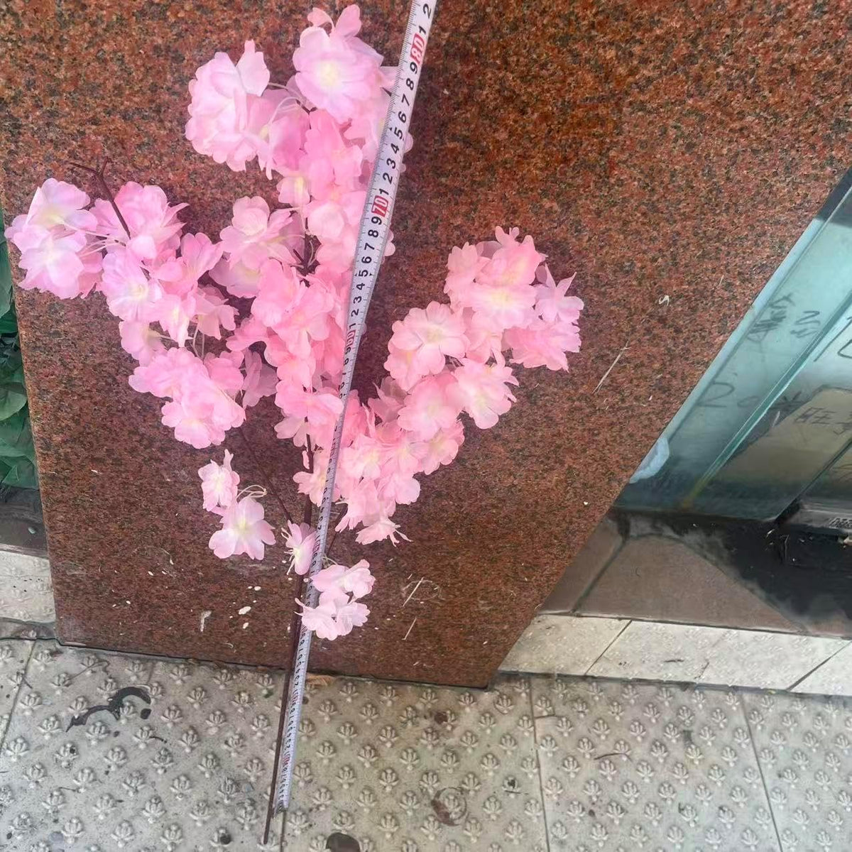 50 Pieces of Simulated Cherry Blossom Branches (deep Pink)