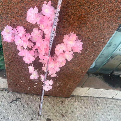 50 Pieces of Simulated Cherry Blossom Branches (deep Pink)