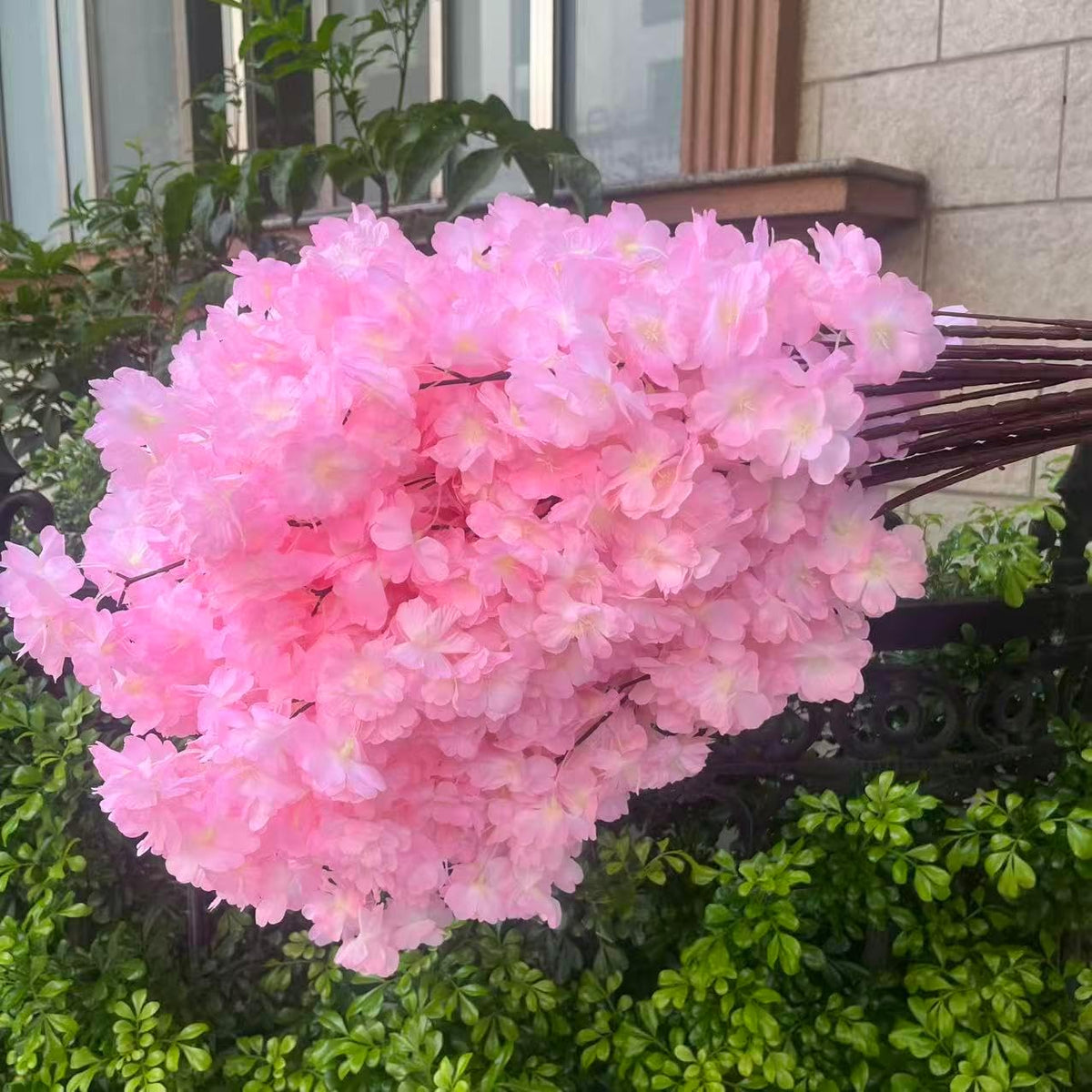50 Pieces of Simulated Cherry Blossom Branches (deep Pink)