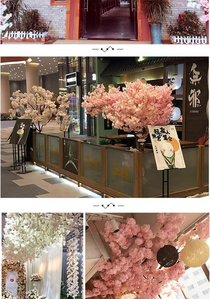 50 Pieces of Simulated Cherry Blossom Branches (deep Pink)