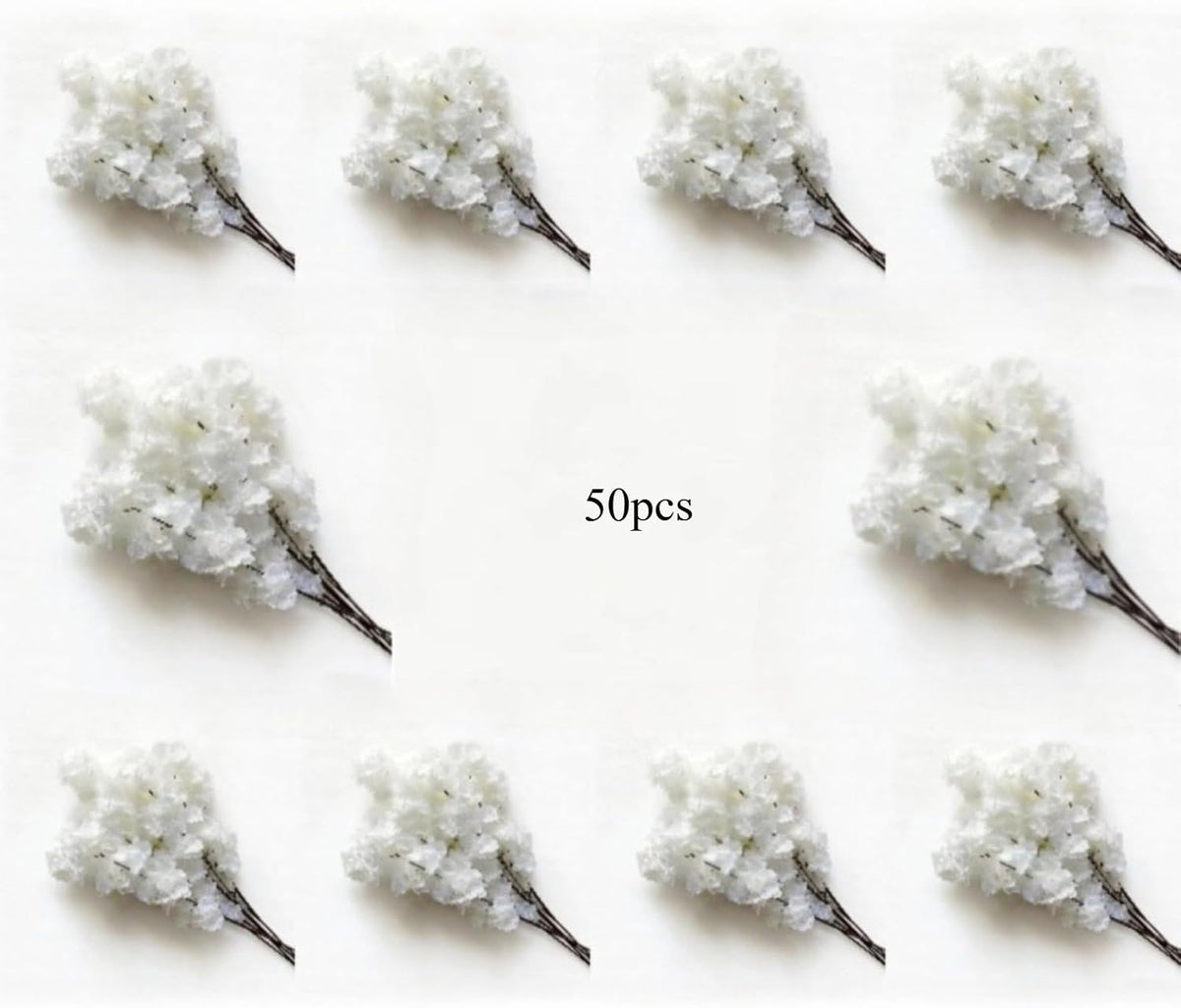 50 Pieces of Simulated Cherry Blossom Branches (deep Pink)