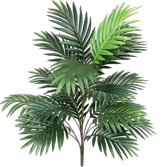 Artificial Palm Tree 30" Tall UV Resistant Tropical Areca Faux Plants Monstera Leaves Floral Arrangement Safari Leaves Party Suppliers Decorations