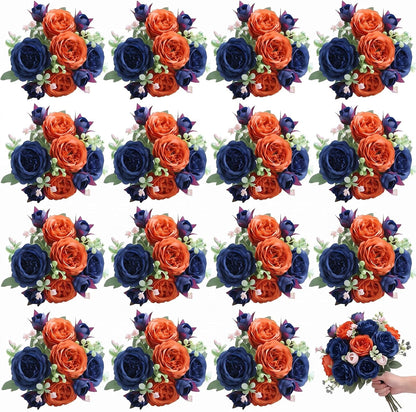 16 Bundles Artificial Peonies Silk Peonies Flower,Rose Red, Pink