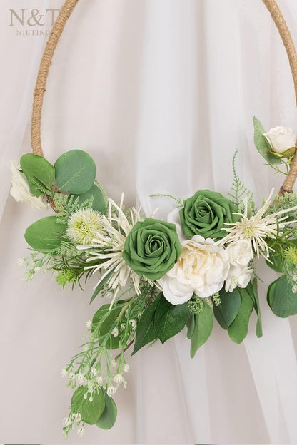 Artificial Flowers Real Touch Fake Foam Roses with Stems Decorations - Colors A