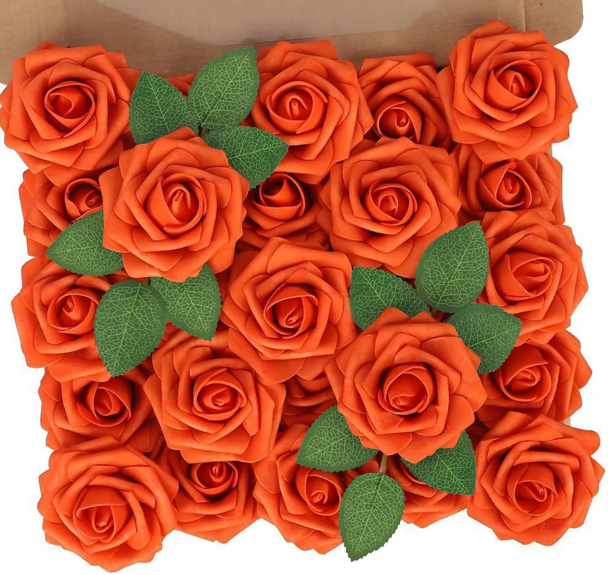 Artificial Flowers Real Touch Fake Foam Roses with Stems Decorations - Colors A