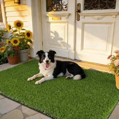 Artificial Grass Turf Rug 3'x5', Fake Grass Pee Pad for Potty Training | Washable Reusable Grass Mat with Drainage Holes, Turf Patch for Dog Potty, Indoor Outdoor Pet Turf for Lawn, Balcony, Yard
