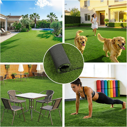 Artificial Grass Turf Rug 3'x5', Fake Grass Pee Pad for Potty Training | Washable Reusable Grass Mat with Drainage Holes, Turf Patch for Dog Potty, Indoor Outdoor Pet Turf for Lawn, Balcony, Yard