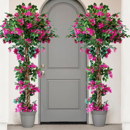 6FT Tall Bougainvillea Artificial Tree for Indoor & Outdoor, 2 Pack