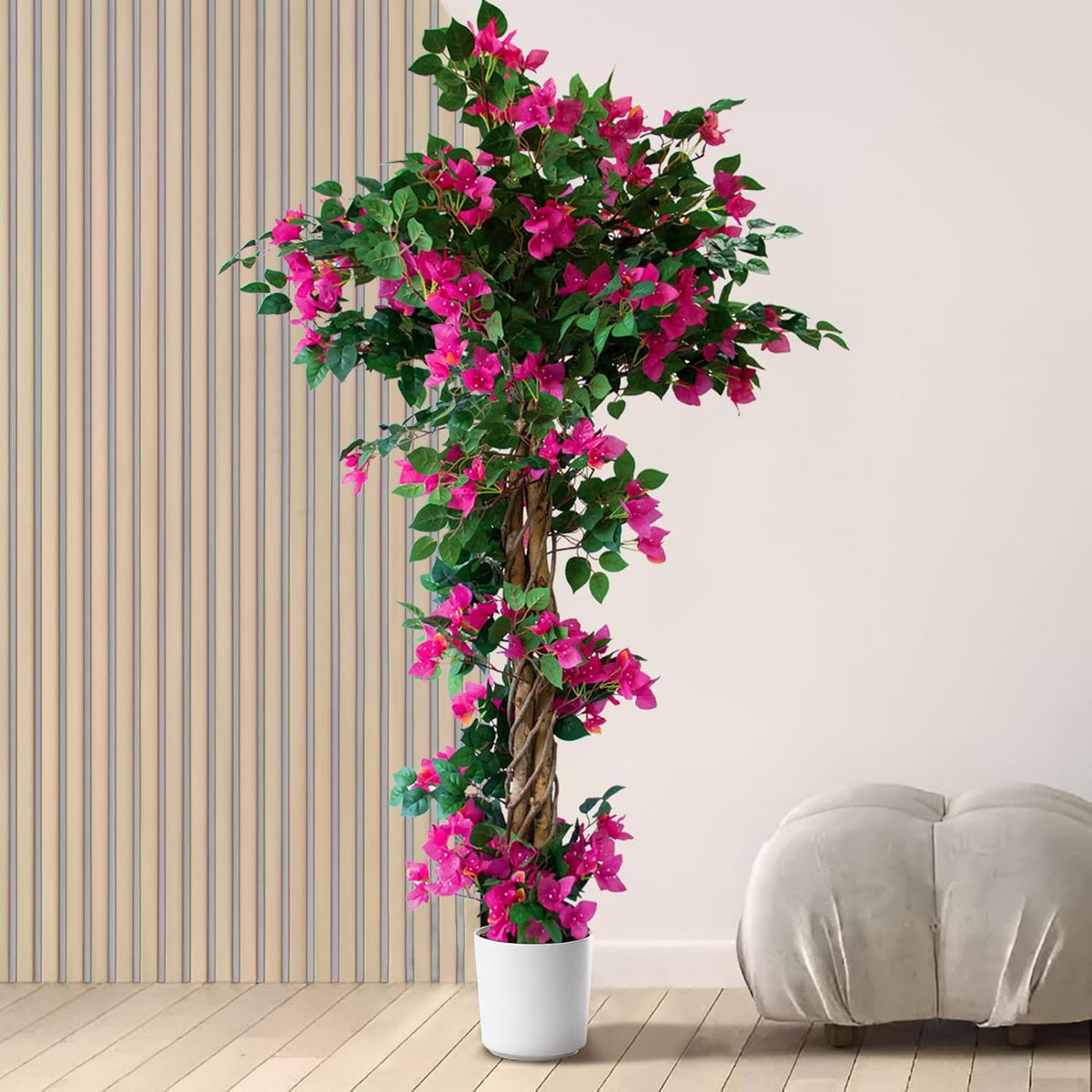6FT Tall Bougainvillea Artificial Tree for Indoor & Outdoor, 2 Pack