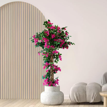 6FT Tall Bougainvillea Artificial Tree for Indoor & Outdoor, 2 Pack