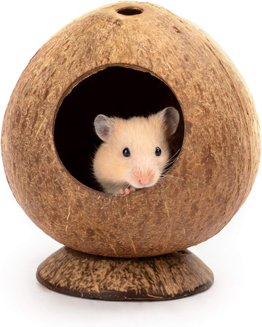 Coconut Hut Hamster House Bed Natural Gerbils Hideout
