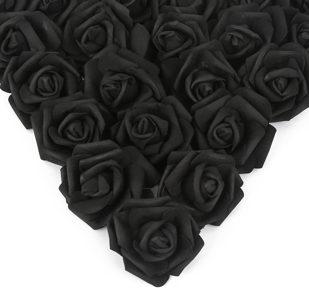 100Pcs Artificial Foam Roses Flowers Heads, 3in Stemless Lilac Foam Fake Flowers Bulk for Crafts, Wall Decorations, DIY Wedding Receptions, Bridal Shower, Faux Bouquets, Party Home Decor(Lilac)