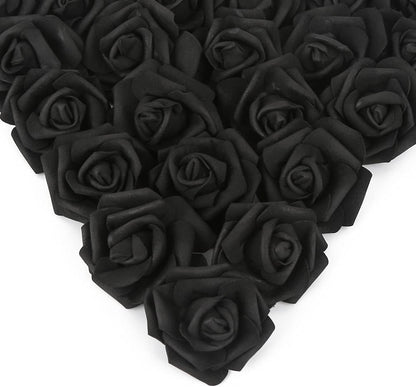 100Pcs Artificial Foam Roses Flowers Heads, 3in Stemless Lilac Foam Fake Flowers Bulk for Crafts, Wall Decorations, DIY Wedding Receptions, Bridal Shower, Faux Bouquets, Party Home Decor(Lilac)