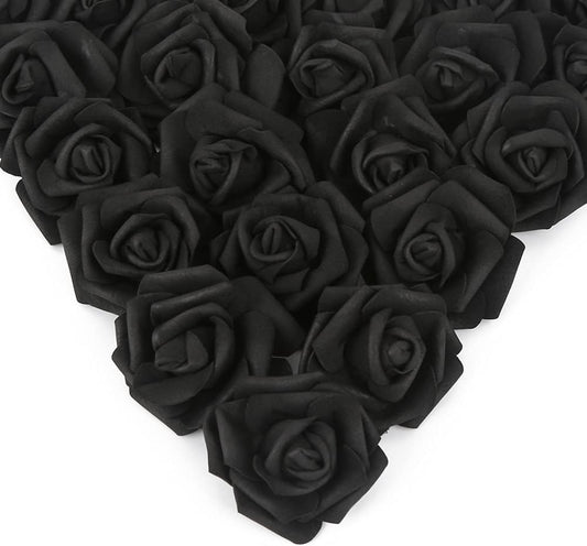 100Pcs Artificial Foam Roses Flowers Heads, 3in Stemless Lilac Foam Fake Flowers Bulk for Crafts, Wall Decorations, DIY Wedding Receptions, Bridal Shower, Faux Bouquets, Party Home Decor(Lilac)