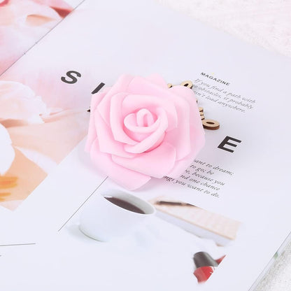 100Pcs Artificial Foam Roses Flowers Heads, 3in Stemless Lilac Foam Fake Flowers Bulk for Crafts, Wall Decorations, DIY Wedding Receptions, Bridal Shower, Faux Bouquets, Party Home Decor(Lilac)