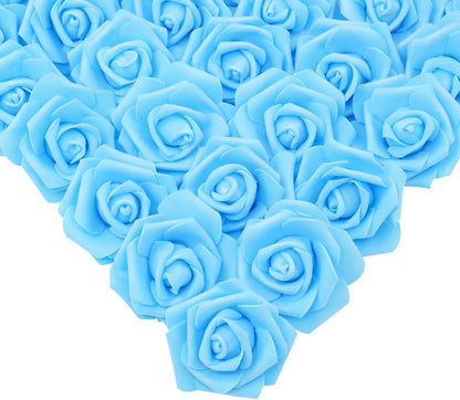100Pcs Artificial Foam Roses Flowers Heads, 3in Stemless Lilac Foam Fake Flowers Bulk for Crafts, Wall Decorations, DIY Wedding Receptions, Bridal Shower, Faux Bouquets, Party Home Decor(Lilac)