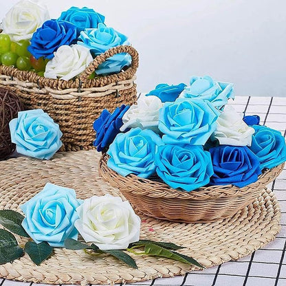 100Pcs Artificial Foam Roses Flowers Heads, 3in Stemless Lilac Foam Fake Flowers Bulk for Crafts, Wall Decorations, DIY Wedding Receptions, Bridal Shower, Faux Bouquets, Party Home Decor(Lilac)
