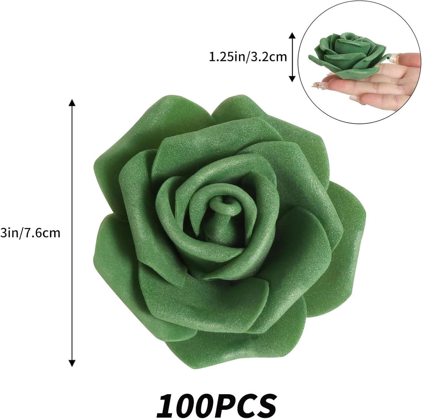 100Pcs Artificial Foam Roses Flowers Heads, 3in Stemless Lilac Foam Fake Flowers Bulk for Crafts, Wall Decorations, DIY Wedding Receptions, Bridal Shower, Faux Bouquets, Party Home Decor(Lilac)