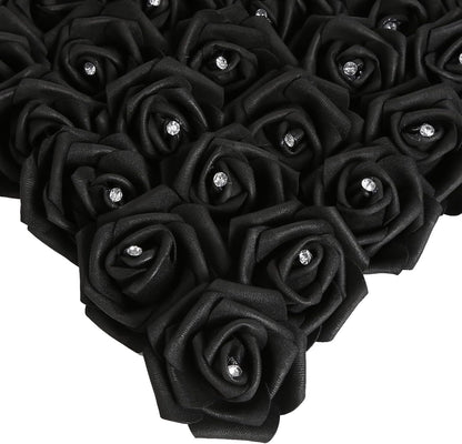 100Pcs Artificial Foam Roses Flowers Heads, 3in Stemless Lilac Foam Fake Flowers Bulk for Crafts, Wall Decorations, DIY Wedding Receptions, Bridal Shower, Faux Bouquets, Party Home Decor(Lilac)