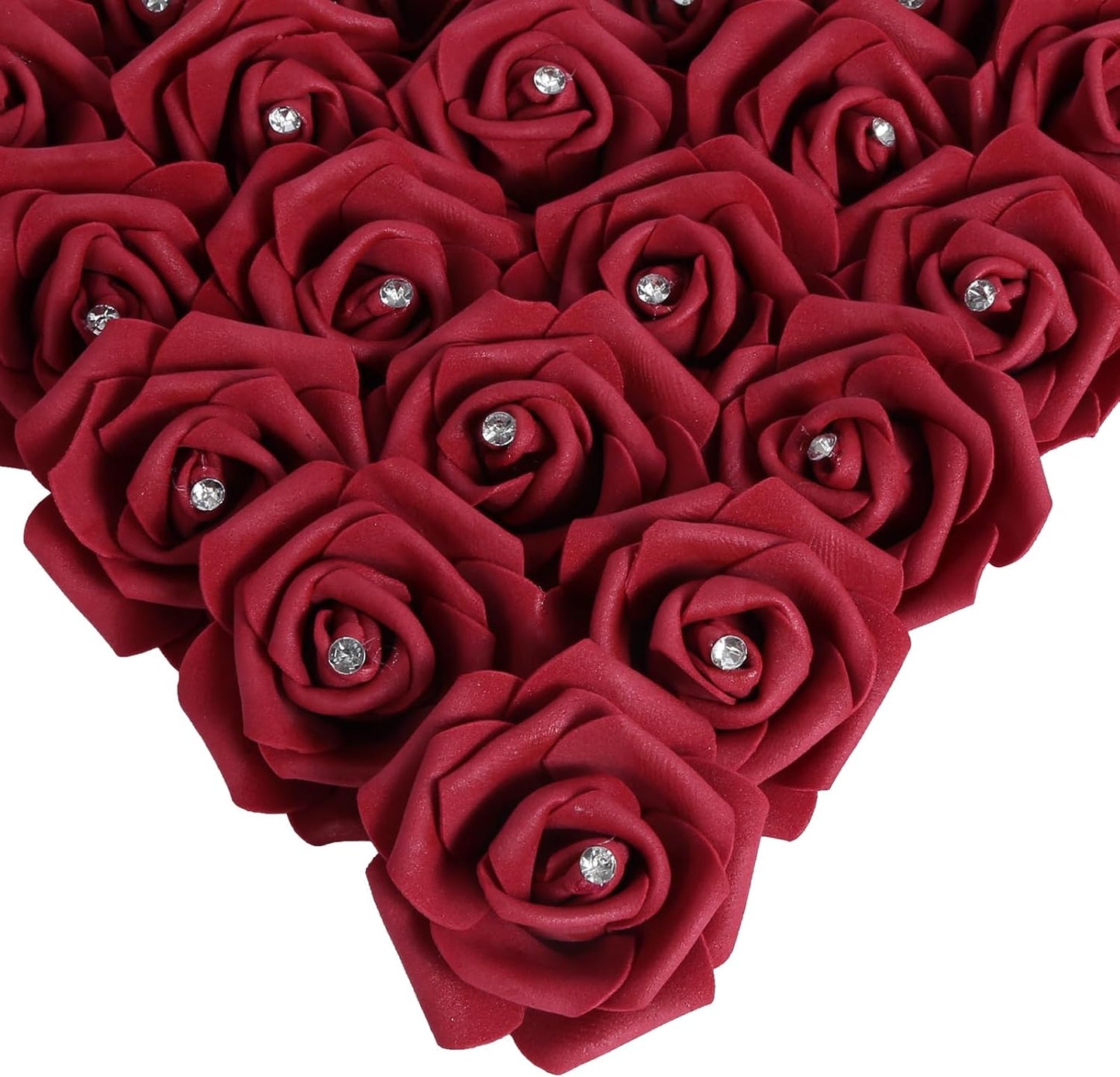 100Pcs Artificial Foam Roses Flowers Heads, 3in Stemless Lilac Foam Fake Flowers Bulk for Crafts, Wall Decorations, DIY Wedding Receptions, Bridal Shower, Faux Bouquets, Party Home Decor(Lilac)