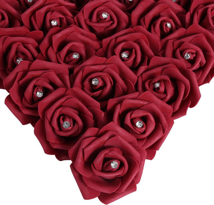 100Pcs Artificial Foam Roses Flowers Heads, 3in Stemless Lilac Foam Fake Flowers Bulk for Crafts, Wall Decorations, DIY Wedding Receptions, Bridal Shower, Faux Bouquets, Party Home Decor(Lilac)