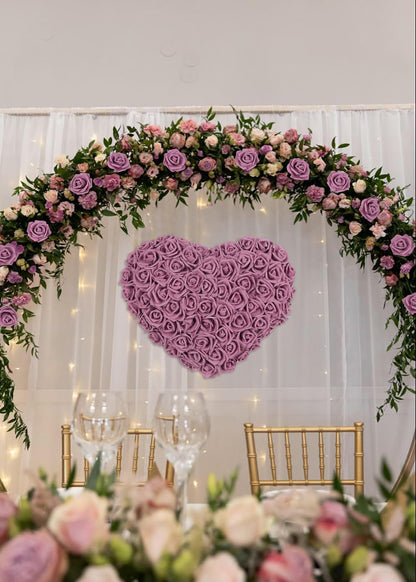 100Pcs Artificial Foam Roses Flowers Heads, 3in Stemless Lilac Foam Fake Flowers Bulk for Crafts, Wall Decorations, DIY Wedding Receptions, Bridal Shower, Faux Bouquets, Party Home Decor(Lilac)