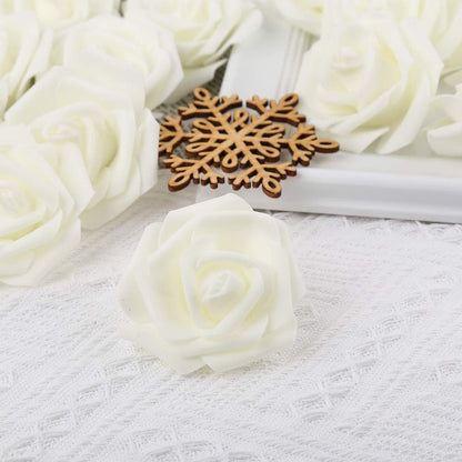 100Pcs Artificial Foam Roses Flowers Heads, 3in Stemless Lilac Foam Fake Flowers Bulk for Crafts, Wall Decorations, DIY Wedding Receptions, Bridal Shower, Faux Bouquets, Party Home Decor(Lilac)