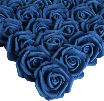 100Pcs Artificial Foam Roses Flowers Heads, 3in Stemless Lilac Foam Fake Flowers Bulk for Crafts, Wall Decorations, DIY Wedding Receptions, Bridal Shower, Faux Bouquets, Party Home Decor(Lilac)