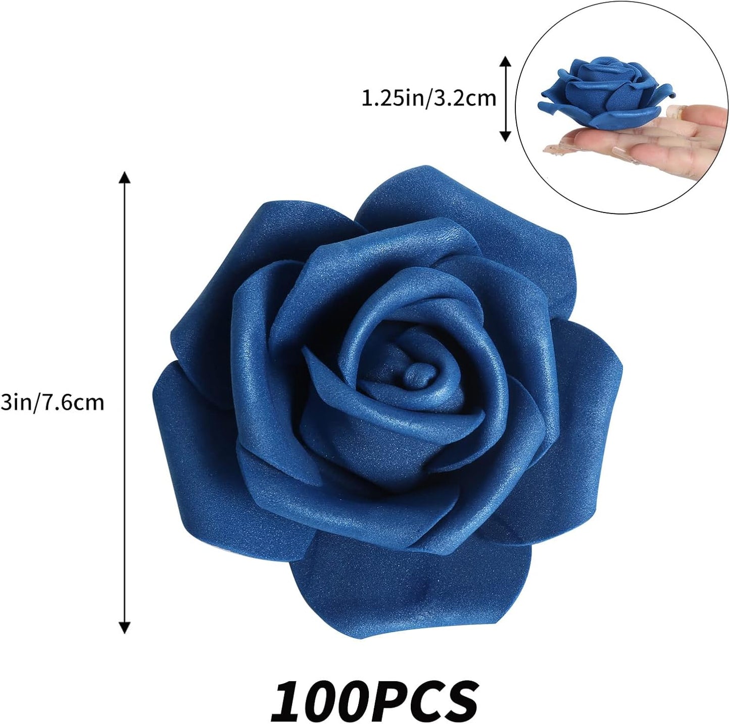 100Pcs Artificial Foam Roses Flowers Heads, 3in Stemless Lilac Foam Fake Flowers Bulk for Crafts, Wall Decorations, DIY Wedding Receptions, Bridal Shower, Faux Bouquets, Party Home Decor(Lilac)