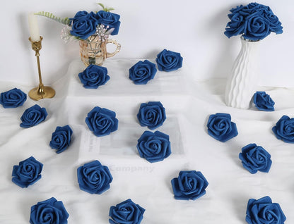 100Pcs Artificial Foam Roses Flowers Heads, 3in Stemless Lilac Foam Fake Flowers Bulk for Crafts, Wall Decorations, DIY Wedding Receptions, Bridal Shower, Faux Bouquets, Party Home Decor(Lilac)