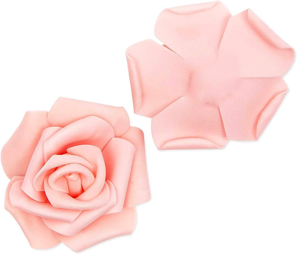 100Pcs Artificial Foam Roses Flowers Heads, 3in Stemless Lilac Foam Fake Flowers Bulk for Crafts, Wall Decorations, DIY Wedding Receptions, Bridal Shower, Faux Bouquets, Party Home Decor(Lilac)