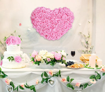 100Pcs Artificial Foam Roses Flowers Heads, 3in Stemless Lilac Foam Fake Flowers Bulk for Crafts, Wall Decorations, DIY Wedding Receptions, Bridal Shower, Faux Bouquets, Party Home Decor(Lilac)