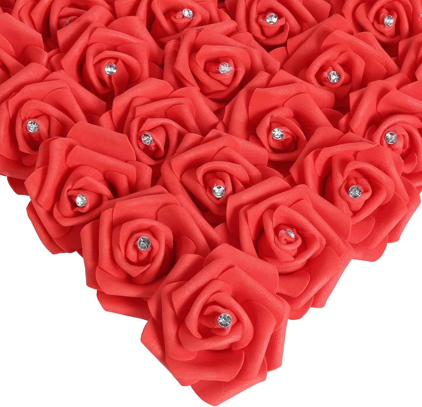 100Pcs Artificial Foam Roses Flowers Heads, 3in Stemless Lilac Foam Fake Flowers Bulk for Crafts, Wall Decorations, DIY Wedding Receptions, Bridal Shower, Faux Bouquets, Party Home Decor(Lilac)
