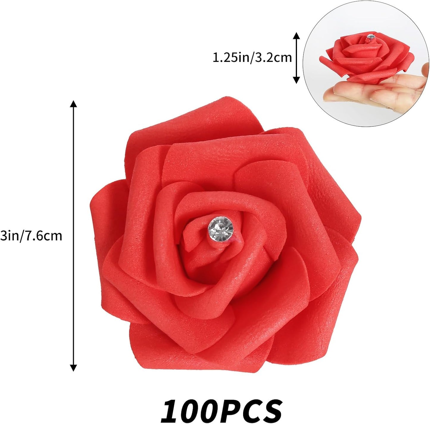 100Pcs Artificial Foam Roses Flowers Heads, 3in Stemless Lilac Foam Fake Flowers Bulk for Crafts, Wall Decorations, DIY Wedding Receptions, Bridal Shower, Faux Bouquets, Party Home Decor(Lilac)