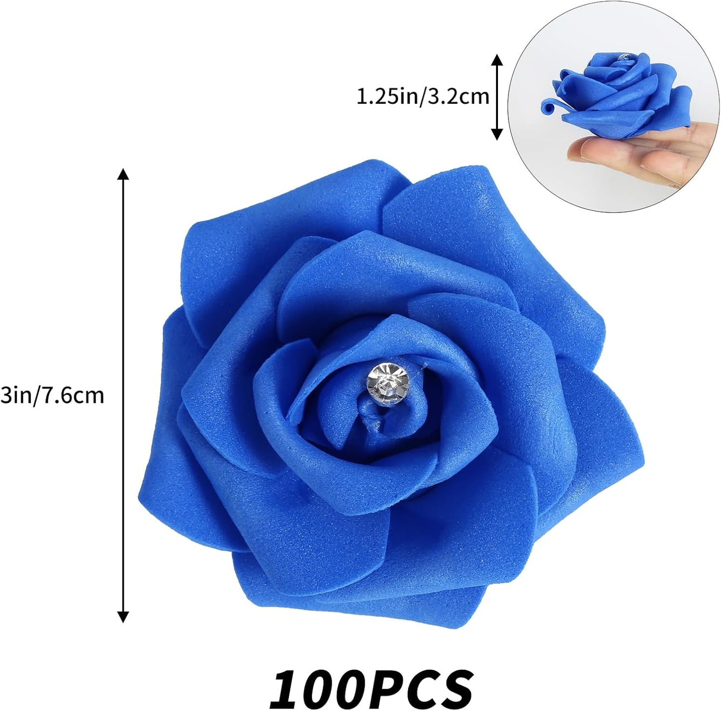 100Pcs Artificial Foam Roses Flowers Heads, 3in Stemless Lilac Foam Fake Flowers Bulk for Crafts, Wall Decorations, DIY Wedding Receptions, Bridal Shower, Faux Bouquets, Party Home Decor(Lilac)