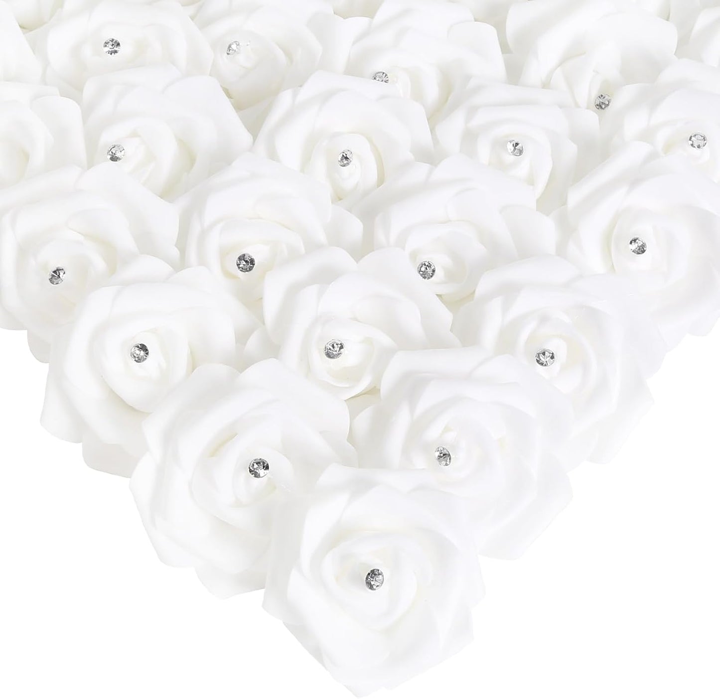 100Pcs Artificial Foam Roses Flowers Heads, 3in Stemless Lilac Foam Fake Flowers Bulk for Crafts, Wall Decorations, DIY Wedding Receptions, Bridal Shower, Faux Bouquets, Party Home Decor(Lilac)