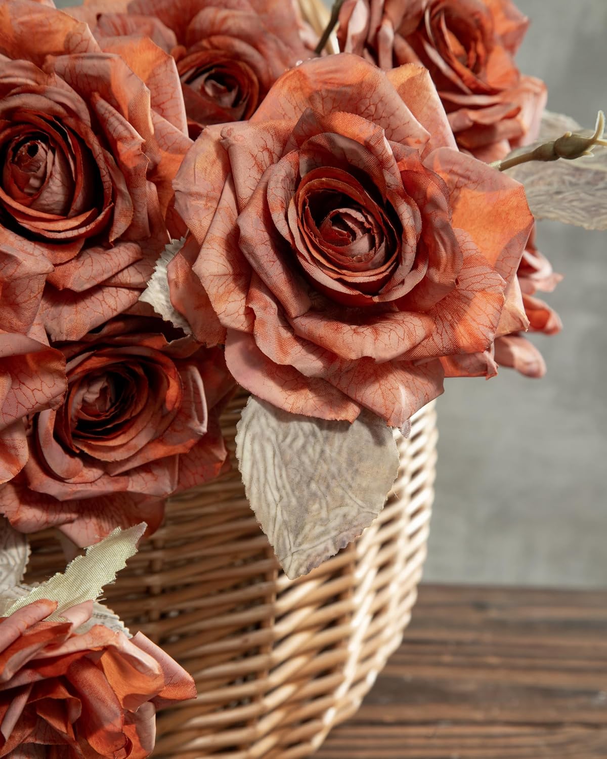 4pcs Artificial Roses Flowers Fake Silk Rose with Long Stem for Flower Arrangement Wedding Centerpiece Party Table Decoration(White)