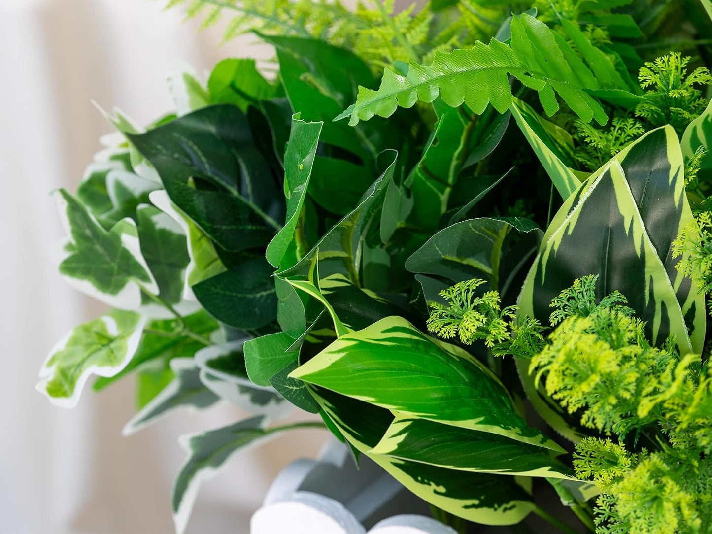 18PCS Artificial Plants Outdoor, Faux Flower Greenery Stems for Outside | UV Resistant Faux Outdoor plants, Fake Shrubs Plants for Patio Garden, Front Porch, Window Box, Spring Summer Home Decor