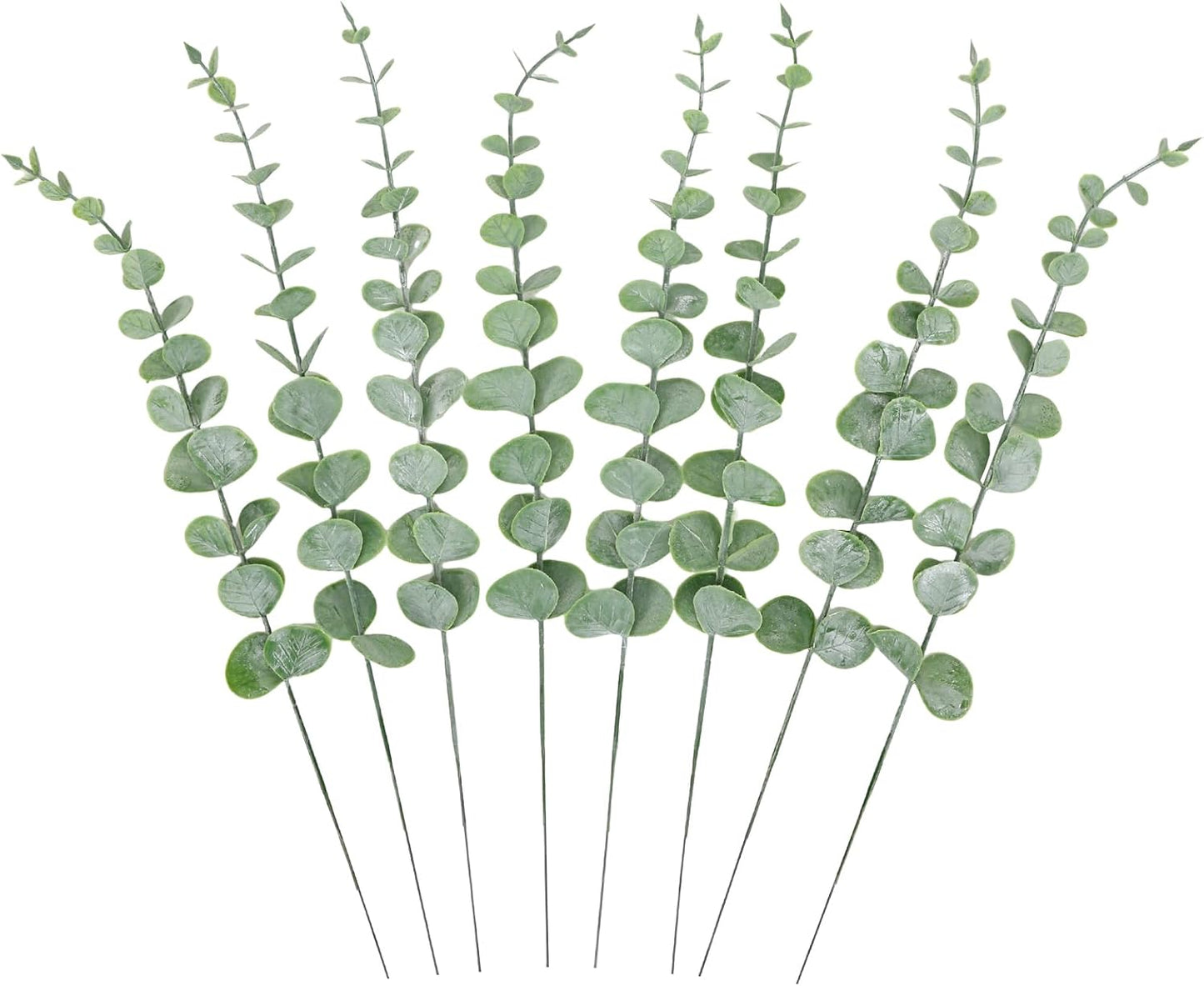 80pcs Artificial Eucalyptus Stems Fake Eucalyptus Leaves Stems Real Touch Leaf Branches for Flower Bouquet Wedding Easter Centerpiece Spring Home Office Decor