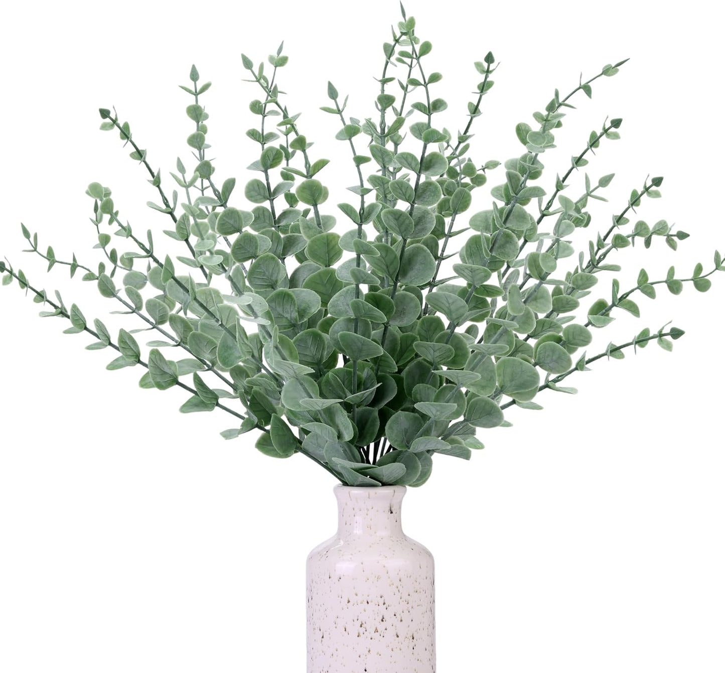 80pcs Artificial Eucalyptus Stems Fake Eucalyptus Leaves Stems Real Touch Leaf Branches for Flower Bouquet Wedding Easter Centerpiece Spring Home Office Decor