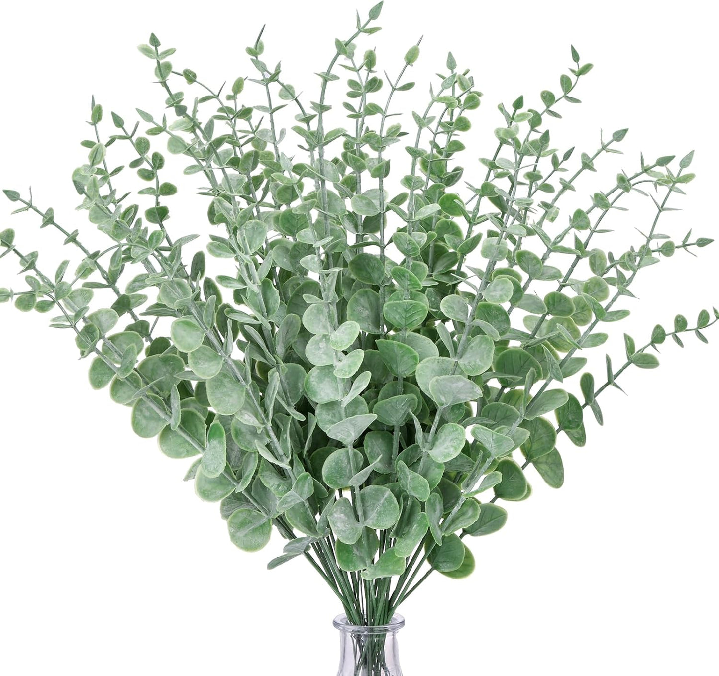 80pcs Artificial Eucalyptus Stems Fake Eucalyptus Leaves Stems Real Touch Leaf Branches for Flower Bouquet Wedding Easter Centerpiece Spring Home Office Decor