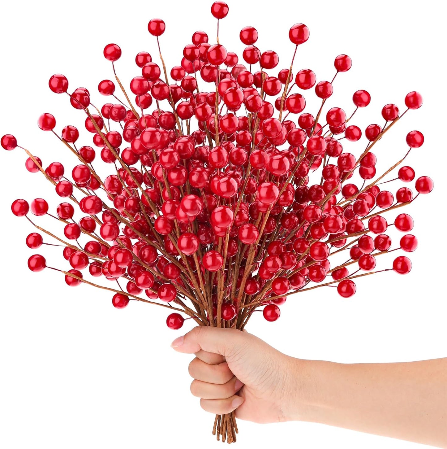 3pcs Large Artificial Pomegranate Branches Christmas Red Berry Stem | Christmas holly berry decoration, DIY vase table craft photography, Office bedroom anniversary festival