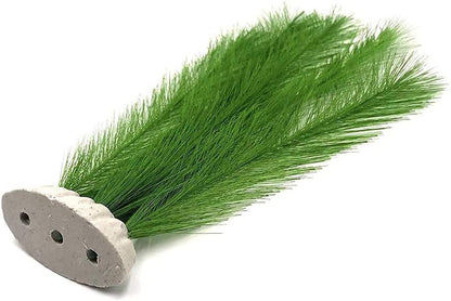 Aquarium Plastic Silk Plant Decorations Fish Tank Artificial Green Water Plants Made of Silk Fabrics, Safe for All Fish & Pets Large 3Pcs