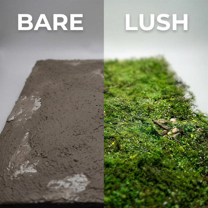 2 Pcs Artificial Moss Grass Mat, Realistic Ground Shrub Turf Model for Reptile Terrarium, Miniature Scene, DIY Decor, Nylon Resin Glue Material for Landscape Display and Crafts