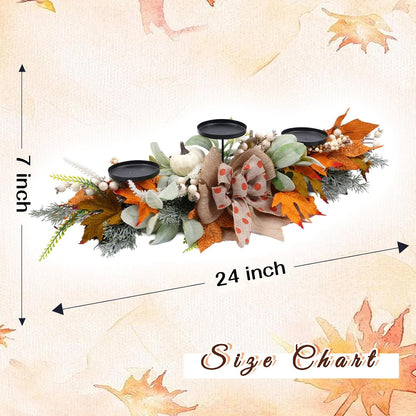 20" Harvest Fall Wreath for Front Door,Pumpkins Berries Autumn Wreaths