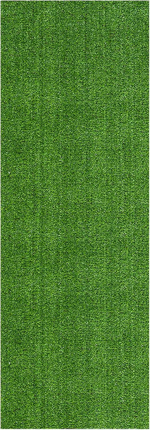 Artificial Grass Outdoor Runner Rug 2'7" x 10' – Waterproof Astro Turf with Drainage Holes – Patio & Lawn Decoration, Easy-Clean Dog Grass Mat | Waterproof Fake Grass Turf Runner for Patio, Porch & Lawn, Indoor Outdoor Astro Turf Rug with Drainage Holes,